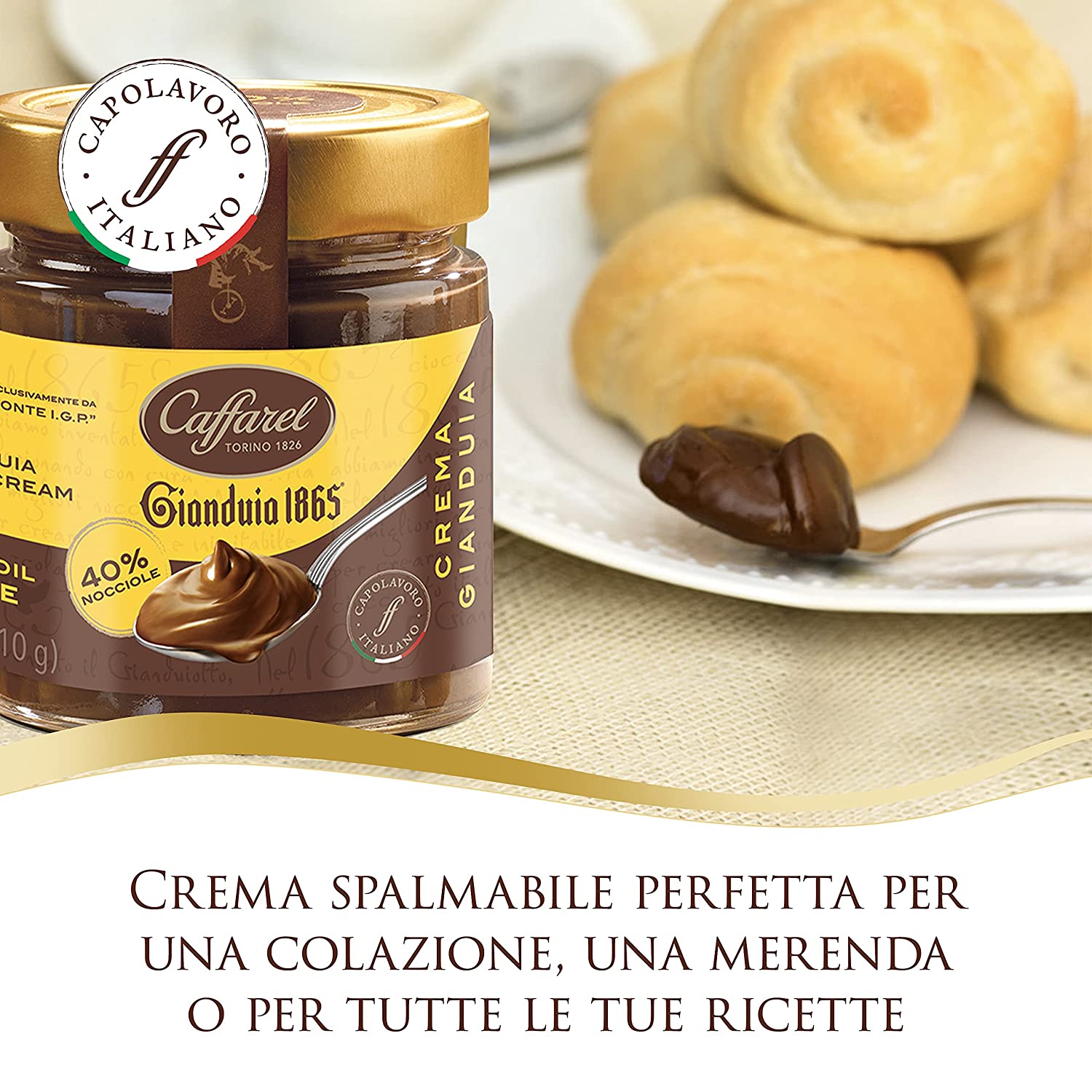 Caffarel Gianduia Cream Hazelnut Spread 210gr : Grocery & Gourmet Food 